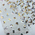 Poly Paillettes Knitted Mesh Embroidery Sequin Mesh Fabric